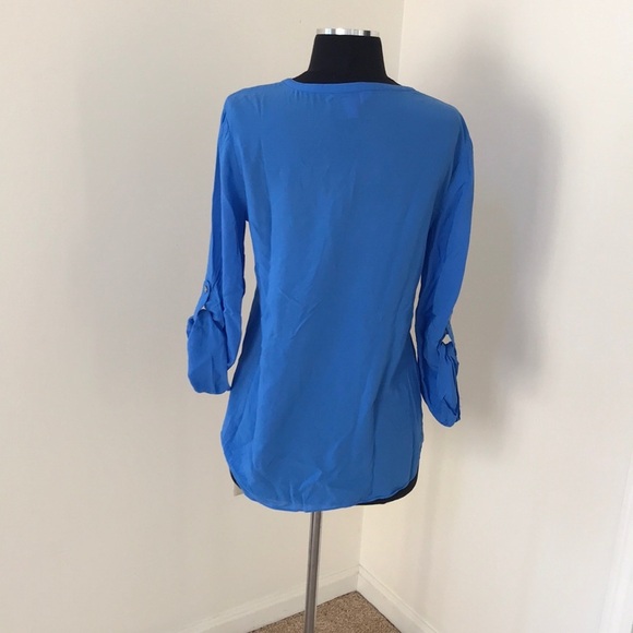 LILLY PULITZER Size S blue button down top - Picture 4 of 6